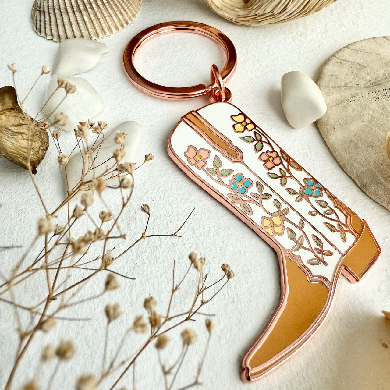 Cowboy Boot Keychain - Pika & Bear