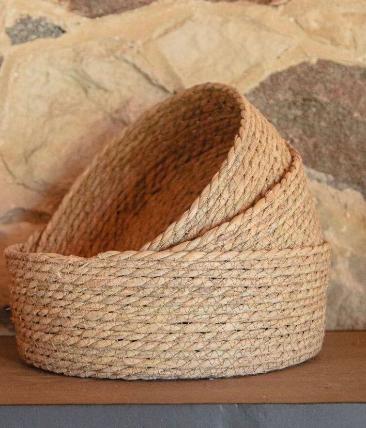Seagrass Basket Trays Set of 3