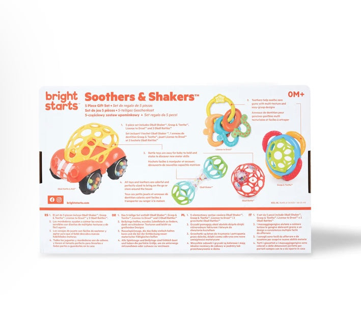 Soother & Shakers 5 Piece Gift Set Bright Starts NB+