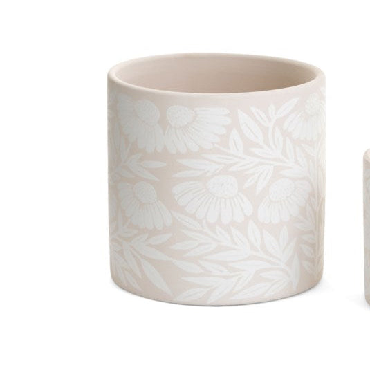 Planter Pot Wild Flowers White 5.5”x5” EA