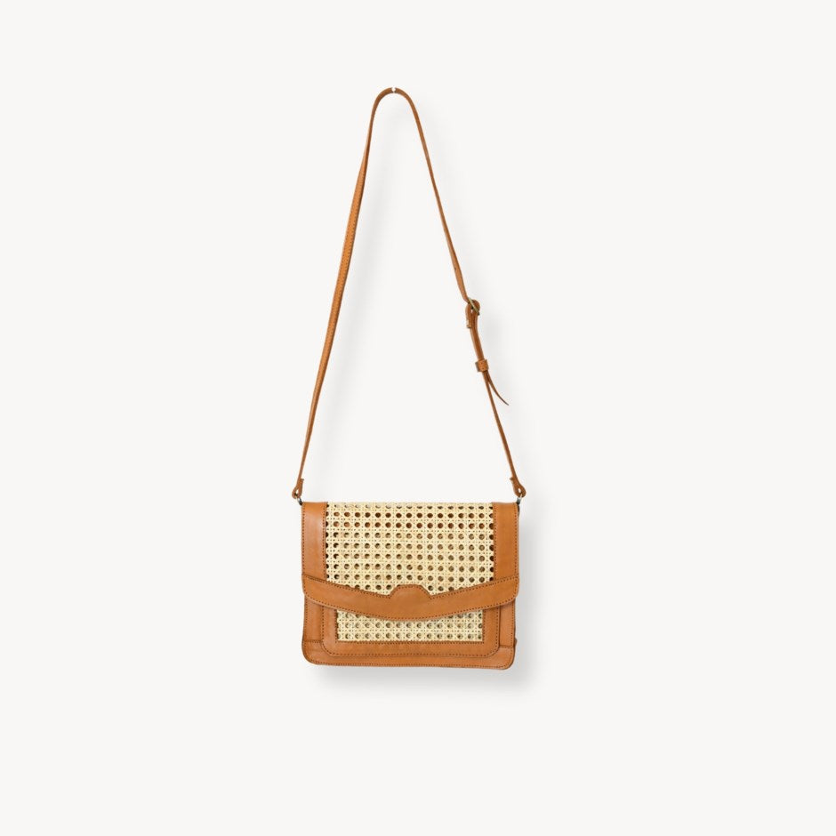 Leather Bag / Purse w Cane Accent Assorted Shape EA Pokoloko