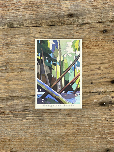 Colorful illustration on a wooden surface