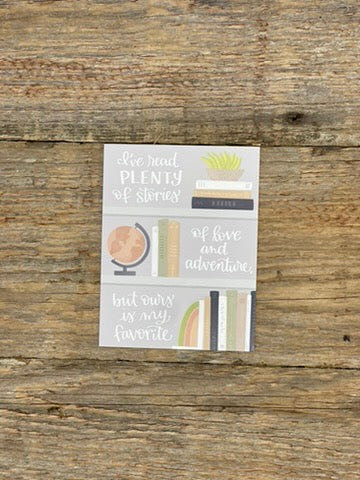 Greeting Card with motivational quote on a wooden surface
