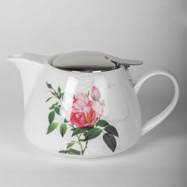 Teapot with Steel Filter, Roses