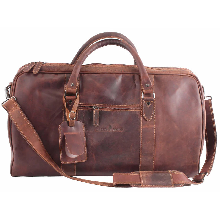 Leather Overnight Travel Bag