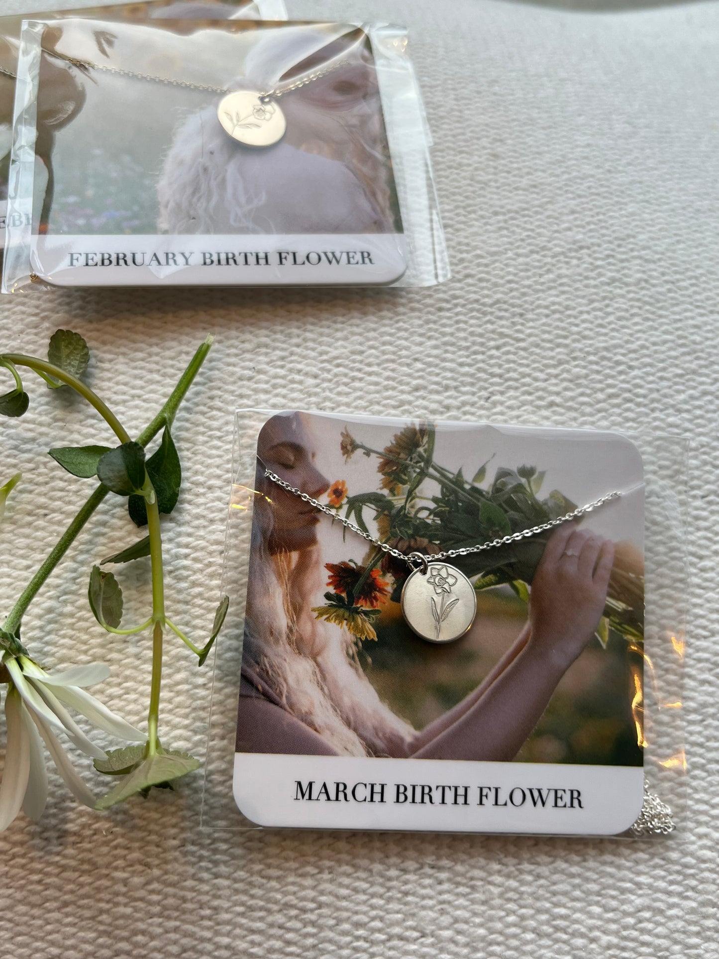 Birth Flower Necklace Gold Filled RR