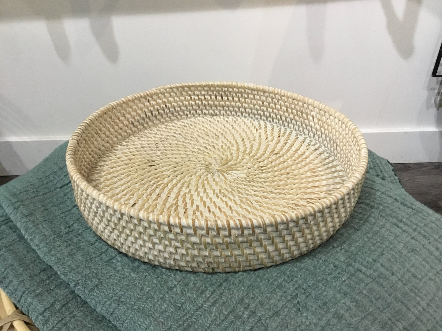 Rattan Tray - White Wash