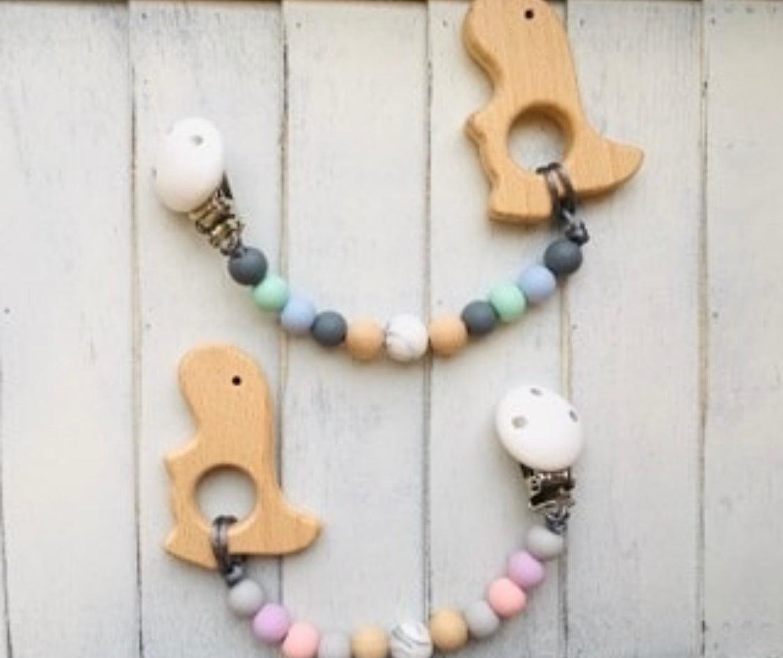 Teether Silicone/Beech wood BashnEllie ea