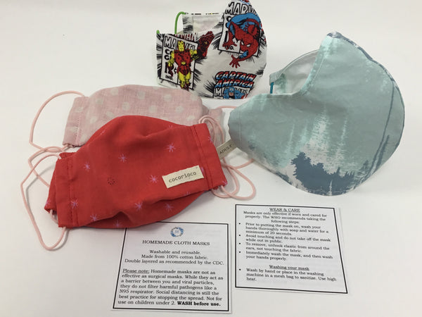 Covid 19 Cloth Face Masks