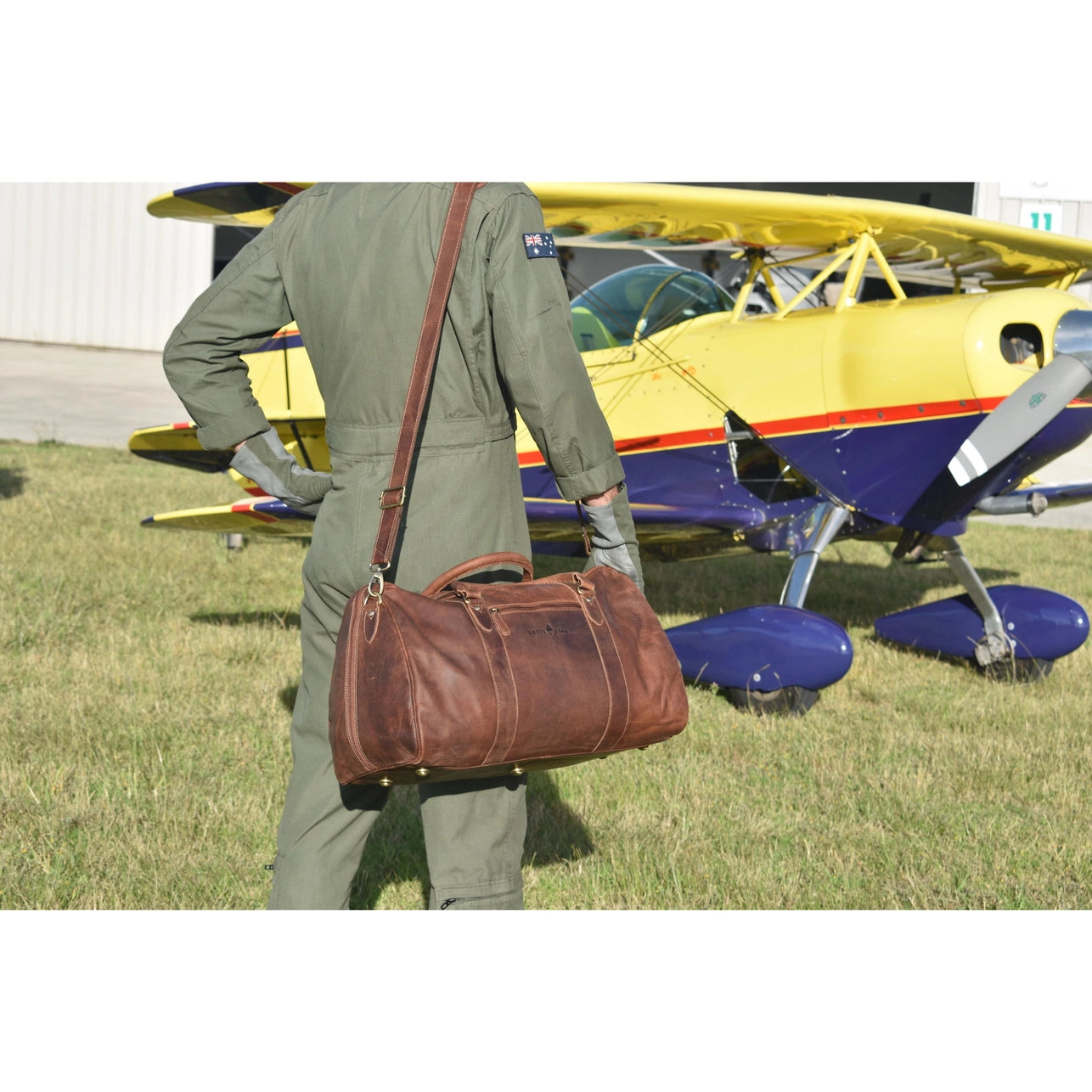 Leather Overnight Travel Bag