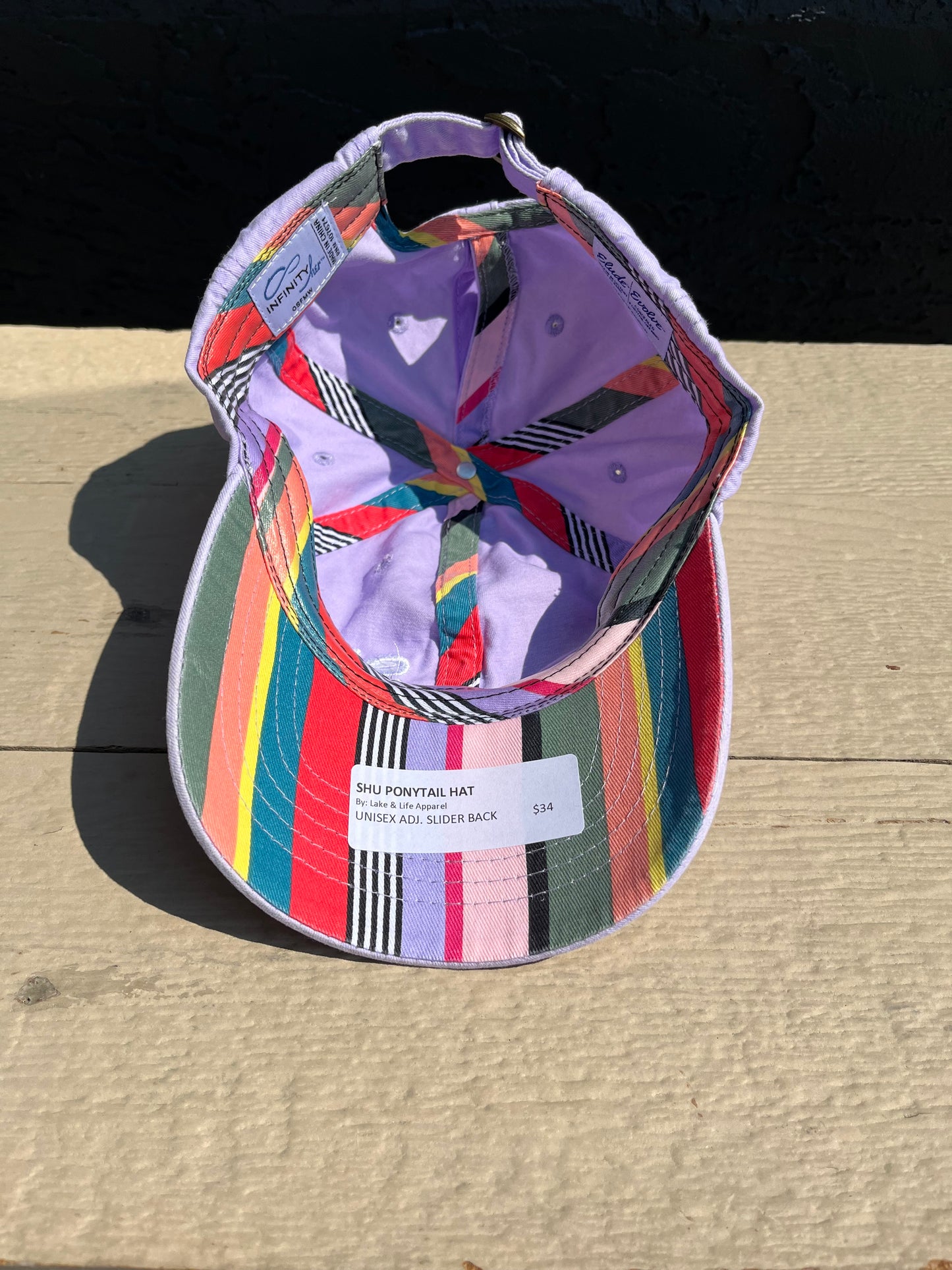 Lake & Life SHU Ponytail Hat - Patterned Inside