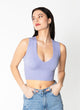 Bamboo Deep V Crop Top C’est Moi
