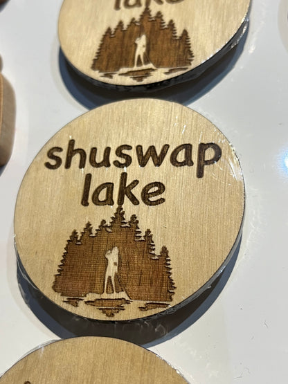 Magnet Wooden Salmon Arm or Shuswap ea