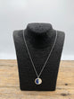 Two Tone Blue and White Pendant Necklace