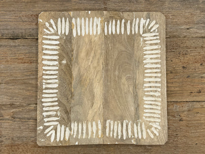 Carved Fern Wooden Tray