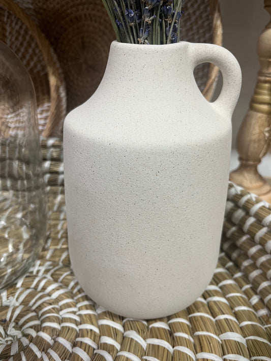 Vase Jug Textured White