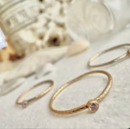 Gold Damara Birthstone Ring ea - Pika & bear