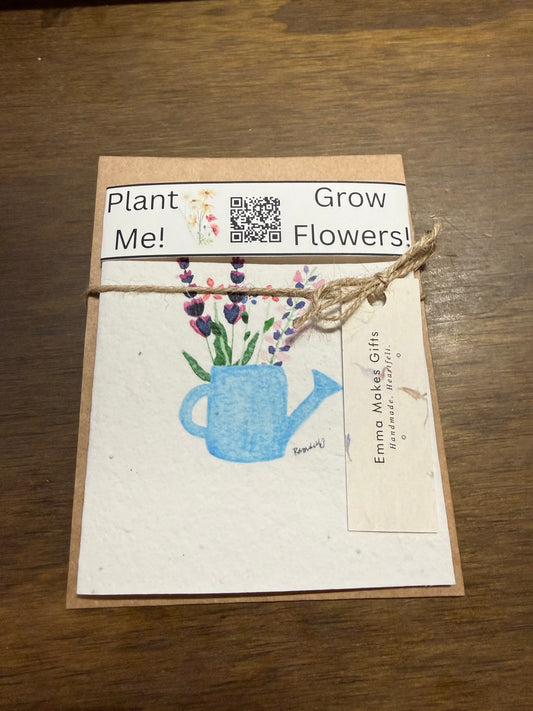 Handpainted Watercolor Cards on Plantable Paper