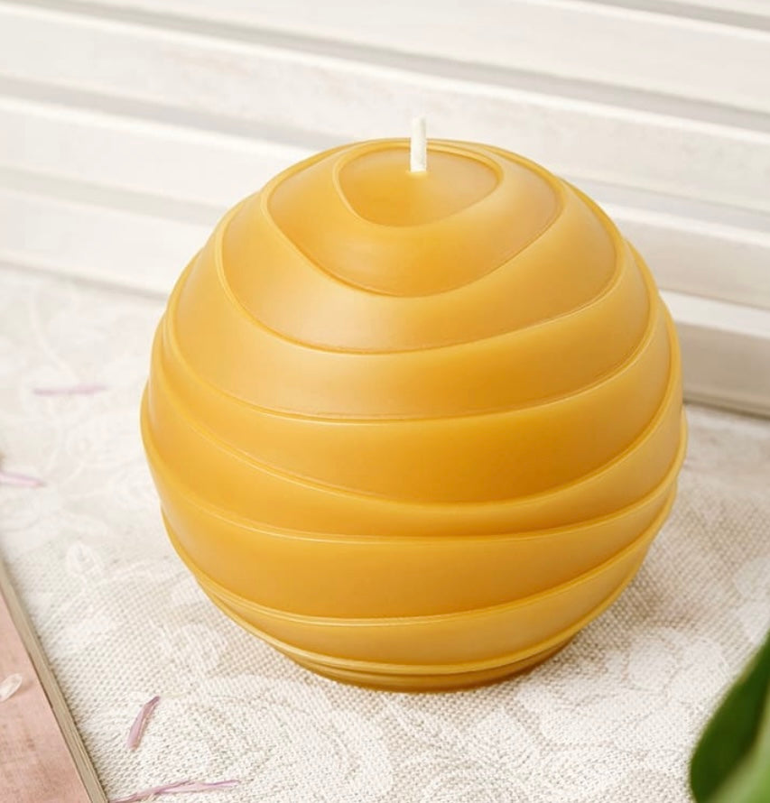 Beeswax Candle Pillar or Round EA   - BC Candles