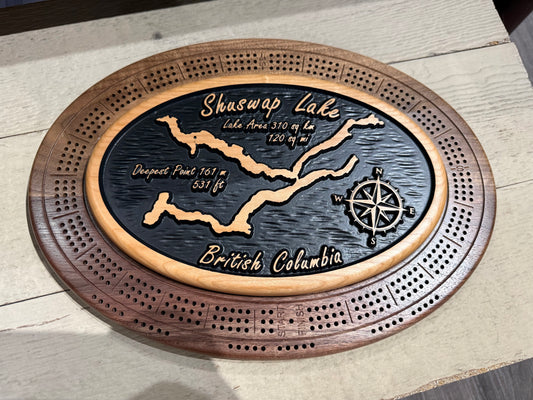 Shuswap Lake Cribbage Board