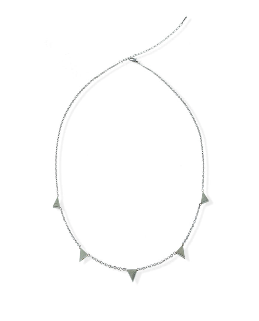 jj + rr Stainless Steel Triangle Necklace