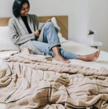 Fleece Lined Blanket Large Throw  Size: 50"W x 70"L- Pokoloko