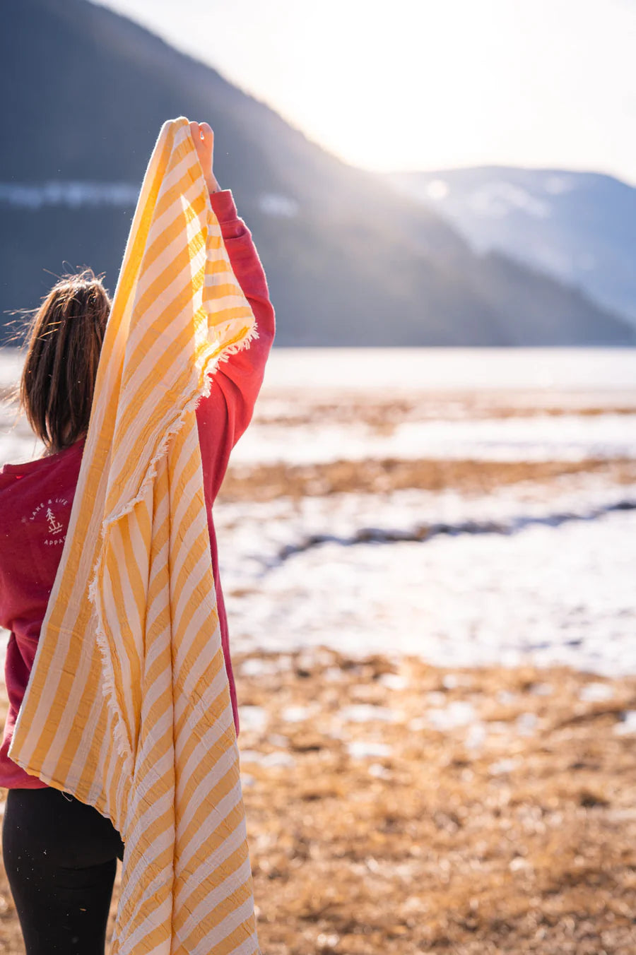 Turkish Towel Striped  “Mae” Art of Movement