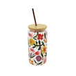 Glass Tumbler + Straw with Bamboo Lid