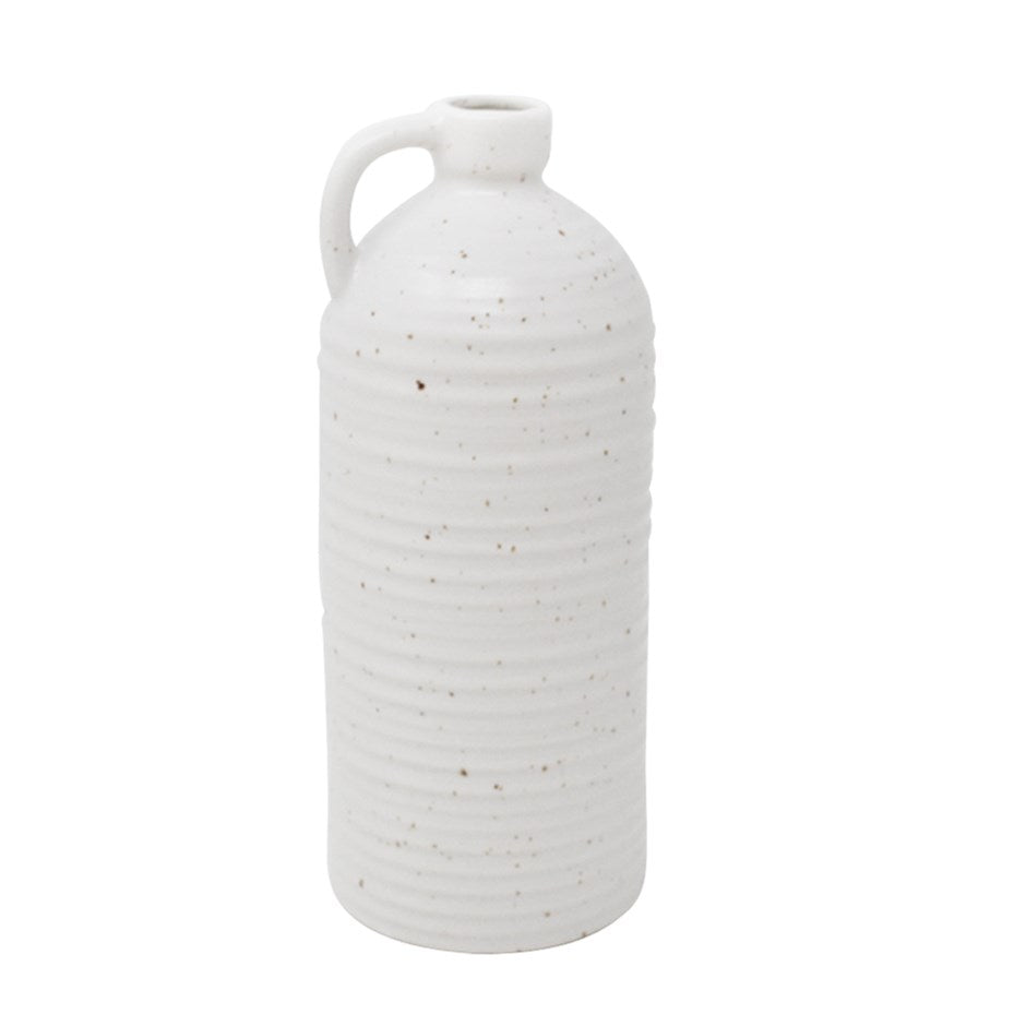 Vase White Textured EA