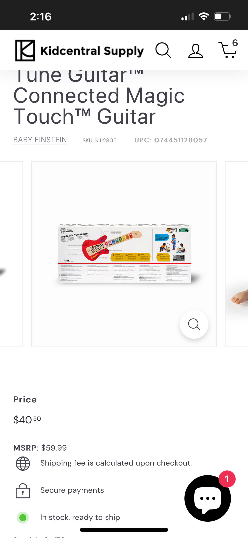 Guitar Baby Einstein HAPE TogetherTUNE Connected Magic 6M-4 years
