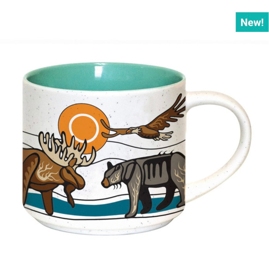 Ceramic Mug 16 oz Various Indigenous Designs