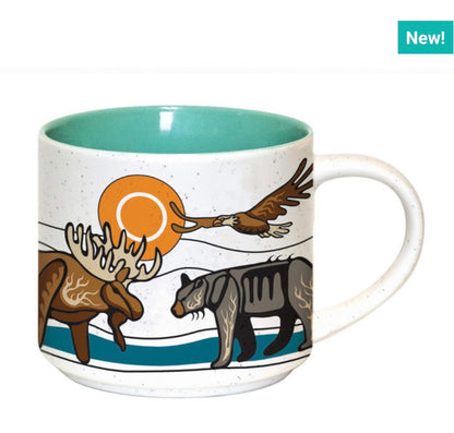 Ceramic Mug 16 oz Various Indigenous Designs