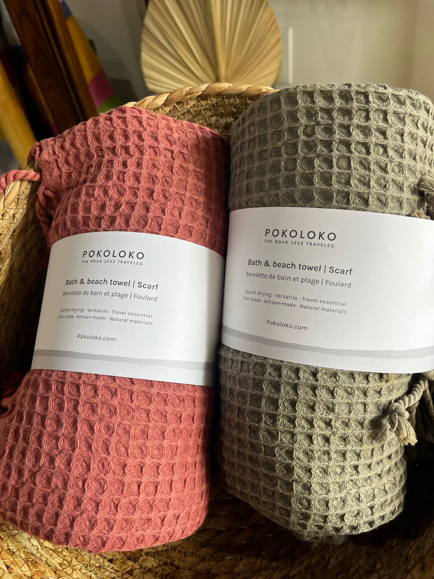 Turkish Towel Stonewashed Waffle Towel - Pokoloko