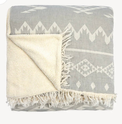 Fleece Lined Blanket Large Throw  Size: 50"W x 70"L- Pokoloko