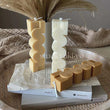 Wavy Ribbed Pillar Soy Candle Studio Aki