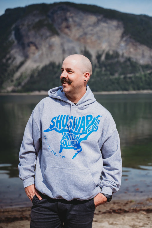 Shuswap Lake Map Unisex Hoodie