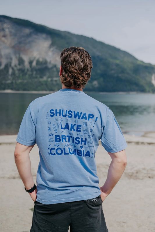Shuswap Lake BC Pocket T-Shirt