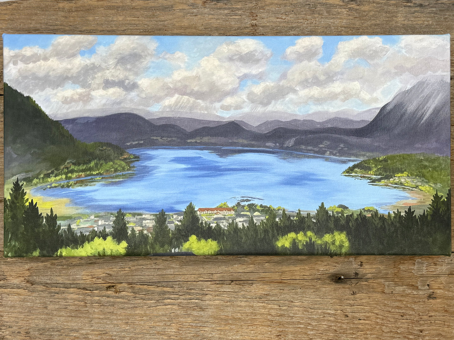Canvas print of Salmon Arm Valley