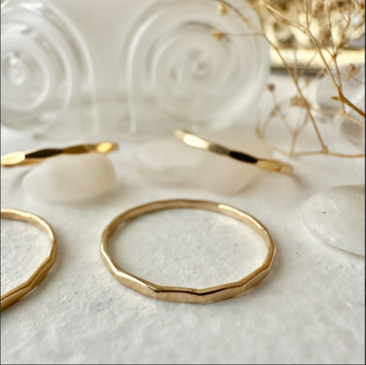 Henge - Wavy Stacking Silver Ring