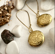Cedarburg - Brass Locket Drop Earrings