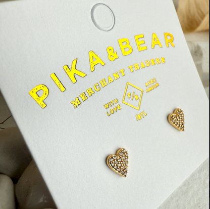 Heart Of Glass - Mini Stud Earrings
