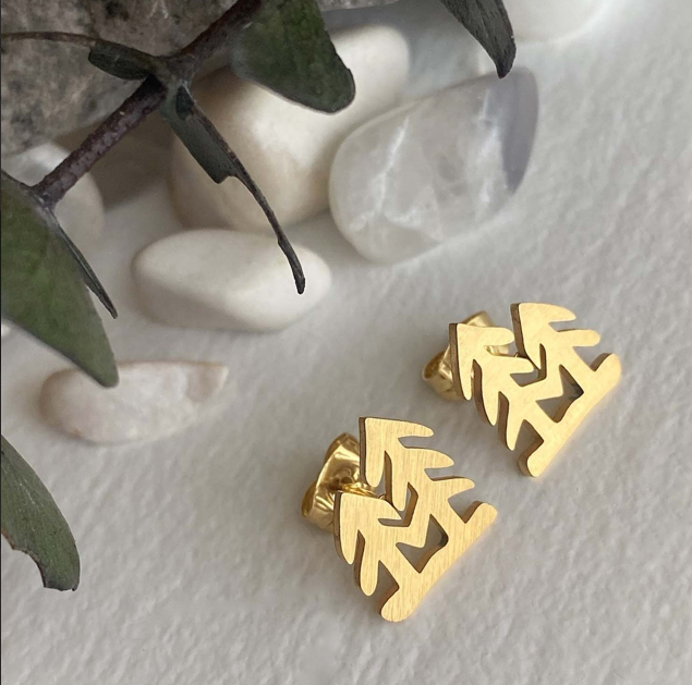 Lodge Pole - Tall Tree Stud Earrings