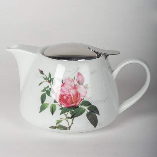 Teapot with Steel Filter, Roses