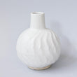 White Ceramic Vase (Spherical Shape)