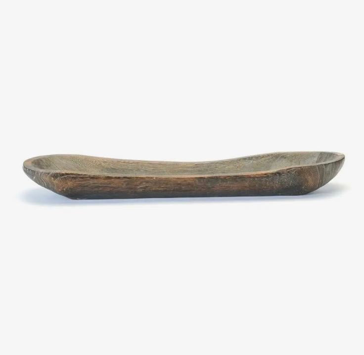 Wooden Oval Bowl 25"