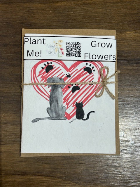 Handpainted Watercolor Cards on Plantable Paper