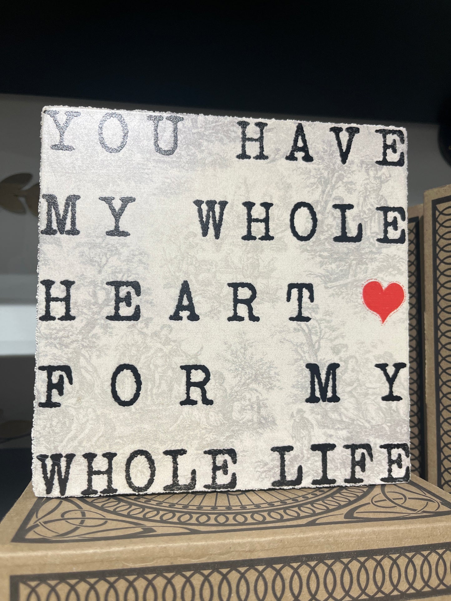 Art Block Wood Sign ea