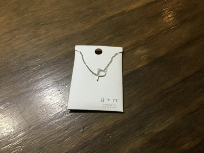 jj+rr - Monogram Asymmetrical Initial Necklace Stainless Steel ea
