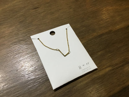 jj+rr - Monogram Asymmetrical Initial Necklace Stainless Steel ea