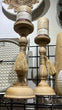 Candle Holder Wooden 12”h